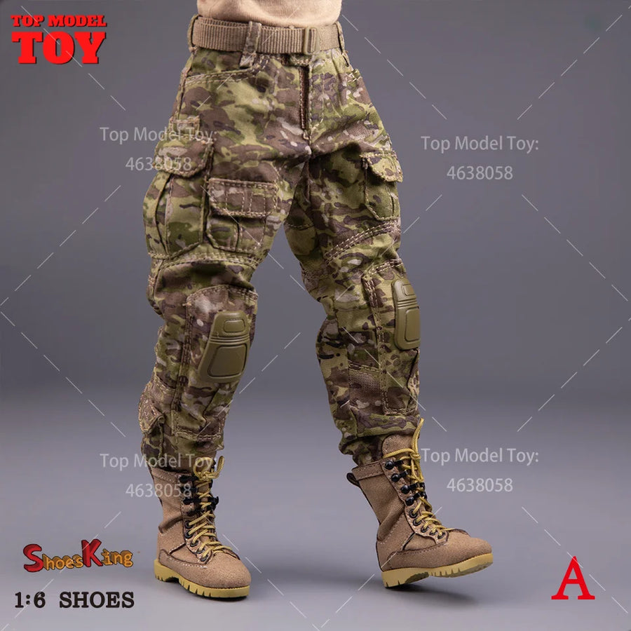 1/6 Scale Desert Combat Boots Set Resin Figure Accessories - 1/6 resin model view 2