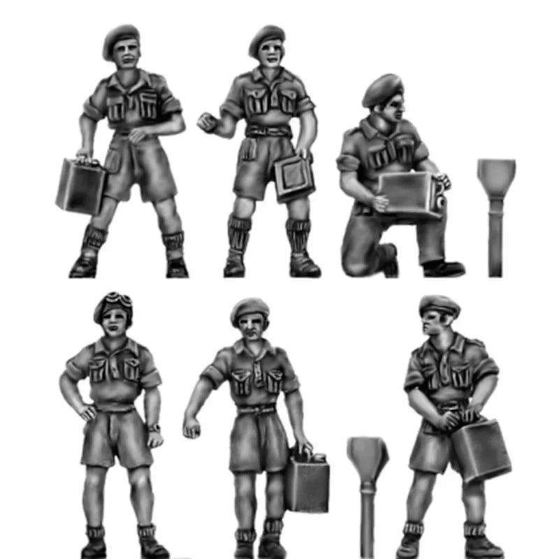 North African British Army Tank Crew Set 1/72 Resin Figures - 1/72 resin model view 2