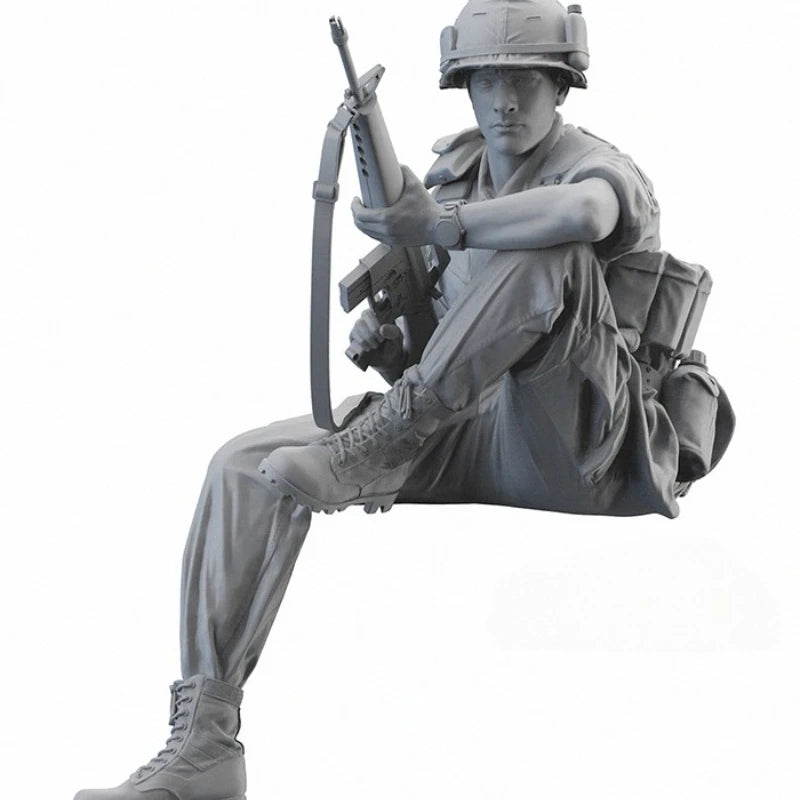 Vietnam War US Army Infantry Soldier 1/16 Resin Figure Kit - 1/16 resin model view 3