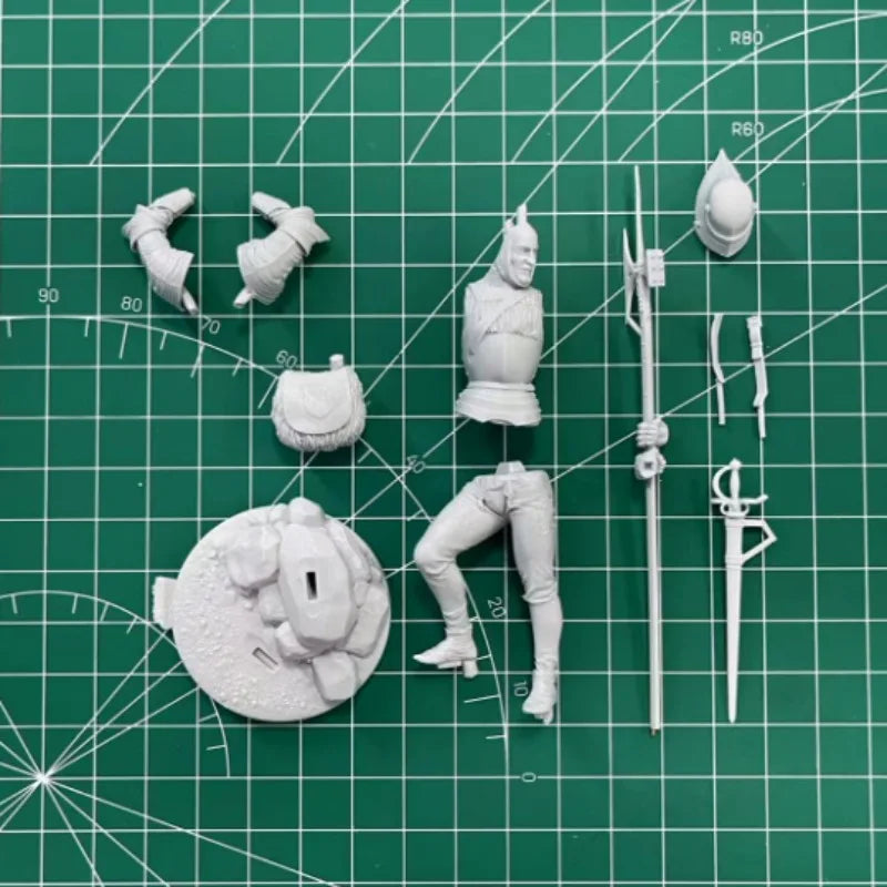Medieval Knight with Halberd 1/24 Resin Figure Kit - resin model view 5
