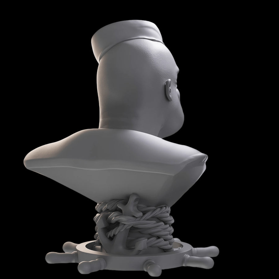Angry Sailor with Pipe 35mm Resin Bust Figure - 35mm resin model view 2