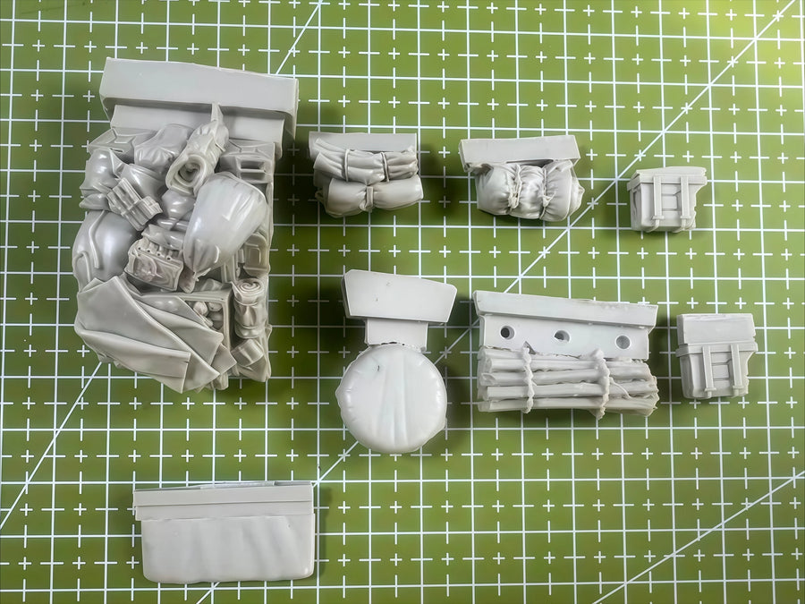 WWII German Kübelwagen with Stowage Diorama Set 1/35 Resin Kit - resin model view 3