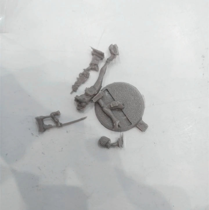 Fantasy Female Dark Sorceress with Axe Staff 28mm Resin Figure - resin model view 3