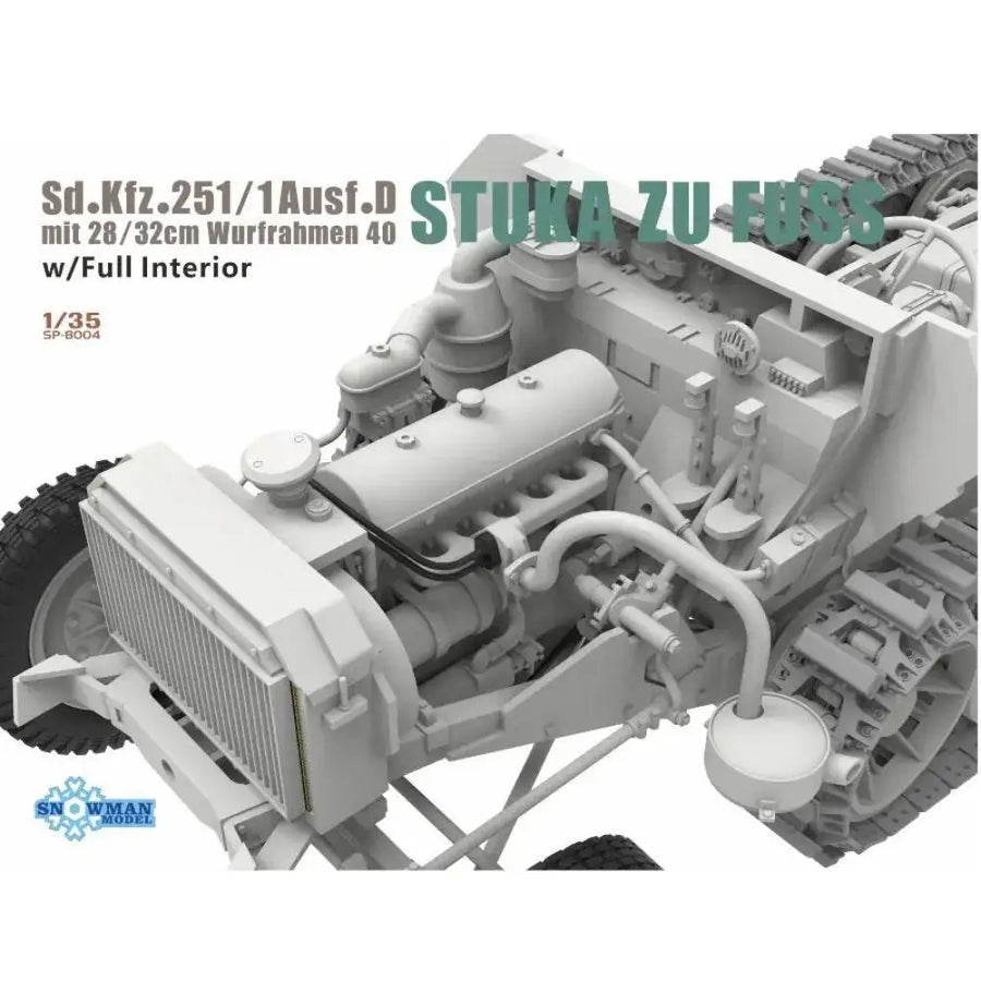 WWII German Stuka Zu Fuss Sd.Kfz.251/1 1/35 Resin Model Kit - 1/35 resin model view 5