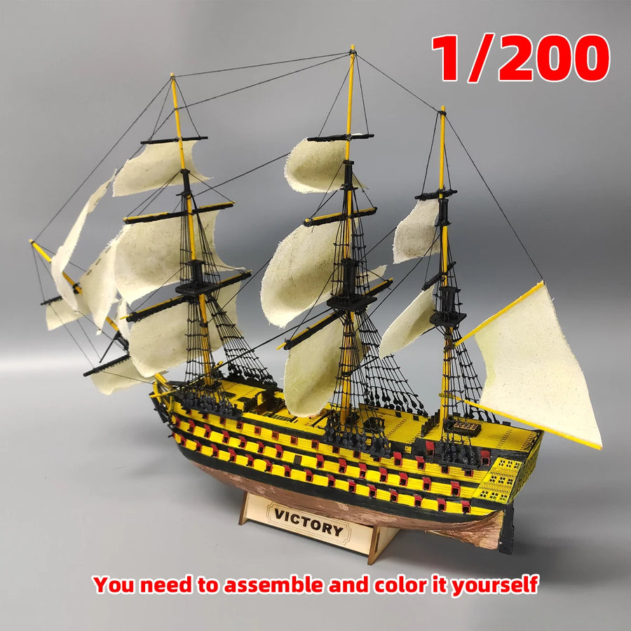 HMS Victory Naval Ship 1/200 Scale Resin Model Kit - 1/200 resin model view 5