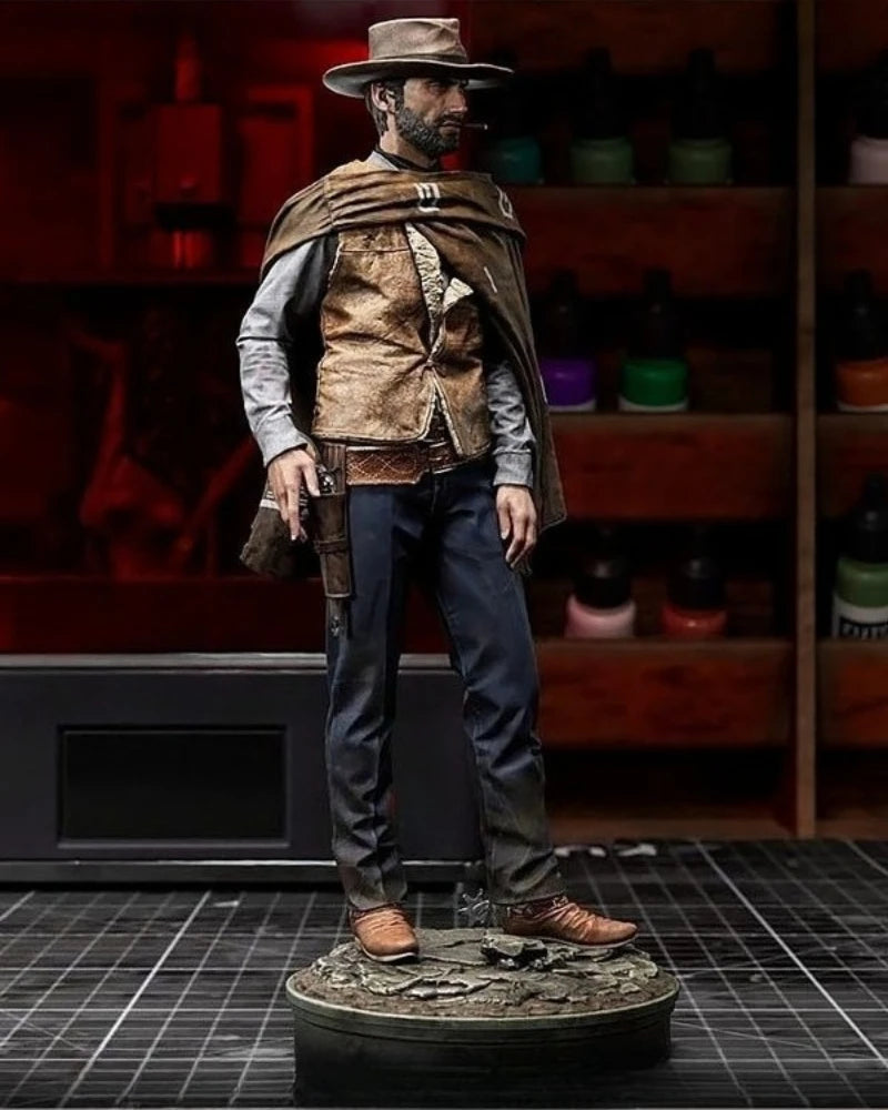 Wild West Cowboy in Poncho 1/24 Resin Figure Kit - resin model view 2
