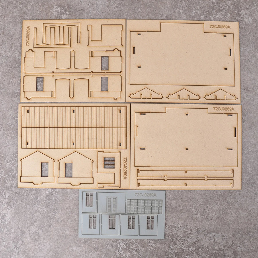 European Railway Station Bungalow Building 1:72 Resin Terrain Kit - 1/72 resin model view 6