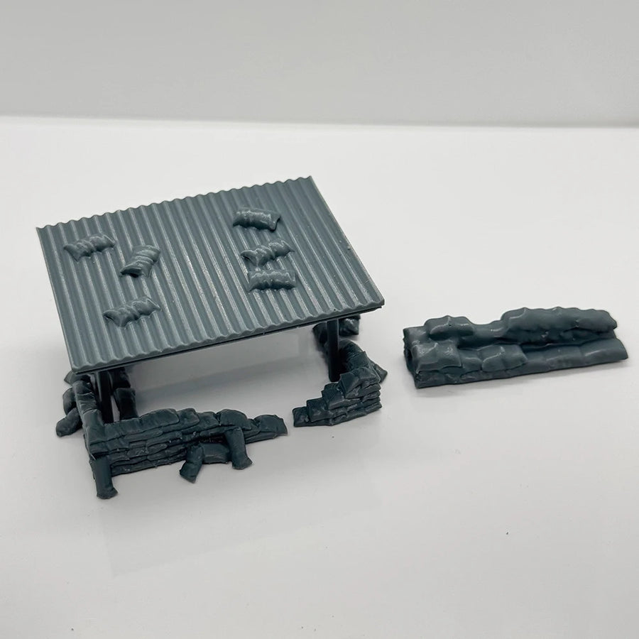 Vietnam War Machine Gun Bunker 1/72 Resin Diorama Kit - 1/72 resin model view 2
