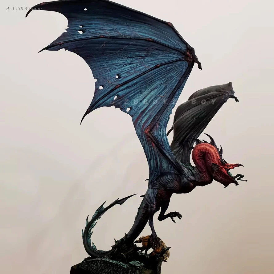 Demon Dragon with Red Wings 450mm Resin Figure - 450mm resin model view 3