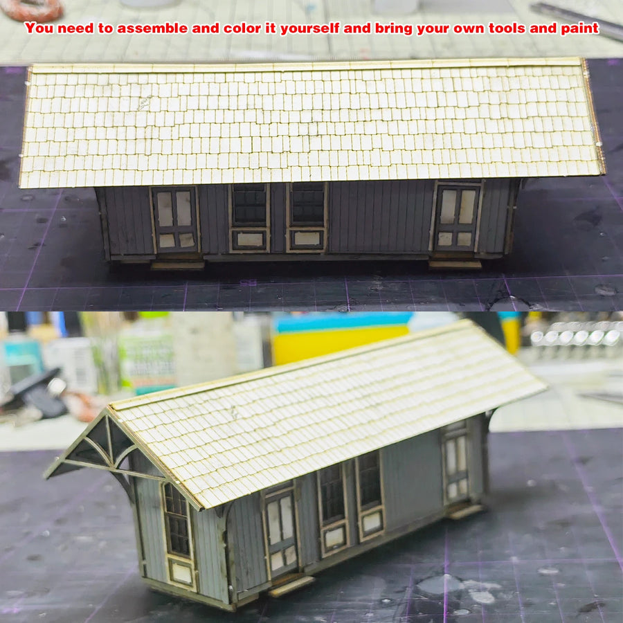 Victorian Railway Station Platform Building 1/87 Resin Model Kit - 1/87 resin model view 4