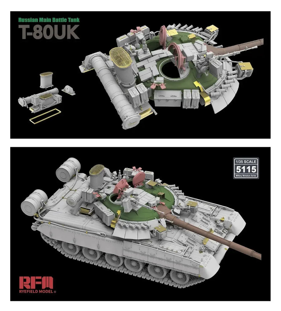 Russian T-80UK Main Battle Tank 1/35 Scale Resin Model Kit - 1/35 resin model view 4