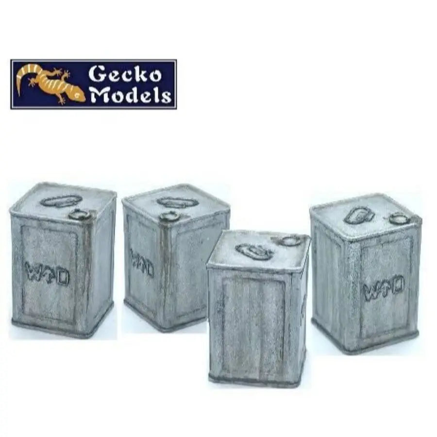 Early Type British 4 Gallon Petrol Tins Set 1/16 Resin Model Kit - 1/16 resin model view 4