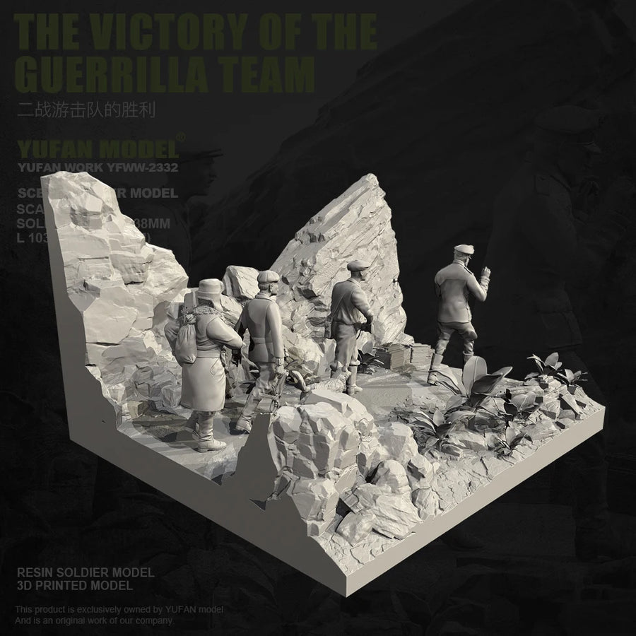 Chinese PLA Mountain Patrol Diorama 1/48 Scale Resin Figure Kit - resin model view 5
