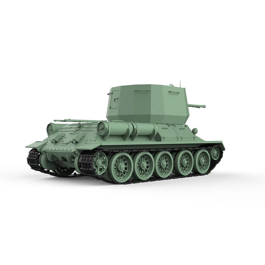 Soviet T-34 Anti-Aircraft Tank 1/48 Scale Resin Model Kit - 1/48 resin model view 3