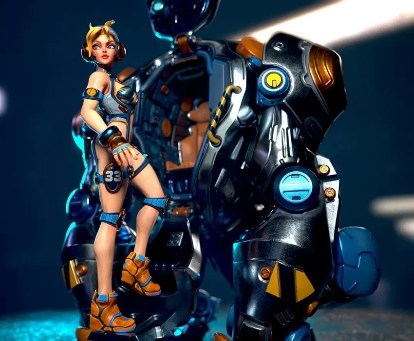 Armored Combat Robot with Girl Pilot 1/35 Scale Resin Figure Kit - 1/35 resin model view 6