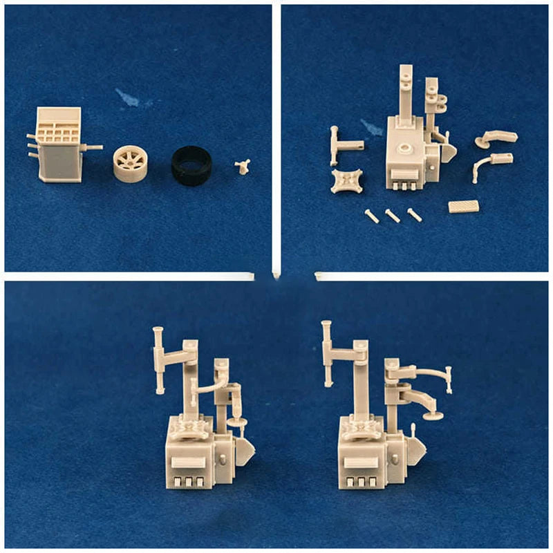 Auto Repair Shop Equipment Set 1/64 Resin Model Kit - 1/64 resin model view 2