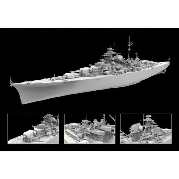 WWII German Battleship Bismarck 1941 1/700 Scale Resin Ship Kit