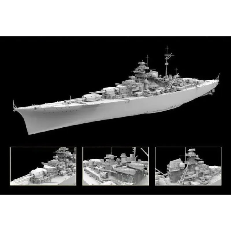 WWII German Battleship Bismarck 1941 1/700 Scale Resin Ship Kit - unpainted resin model kit