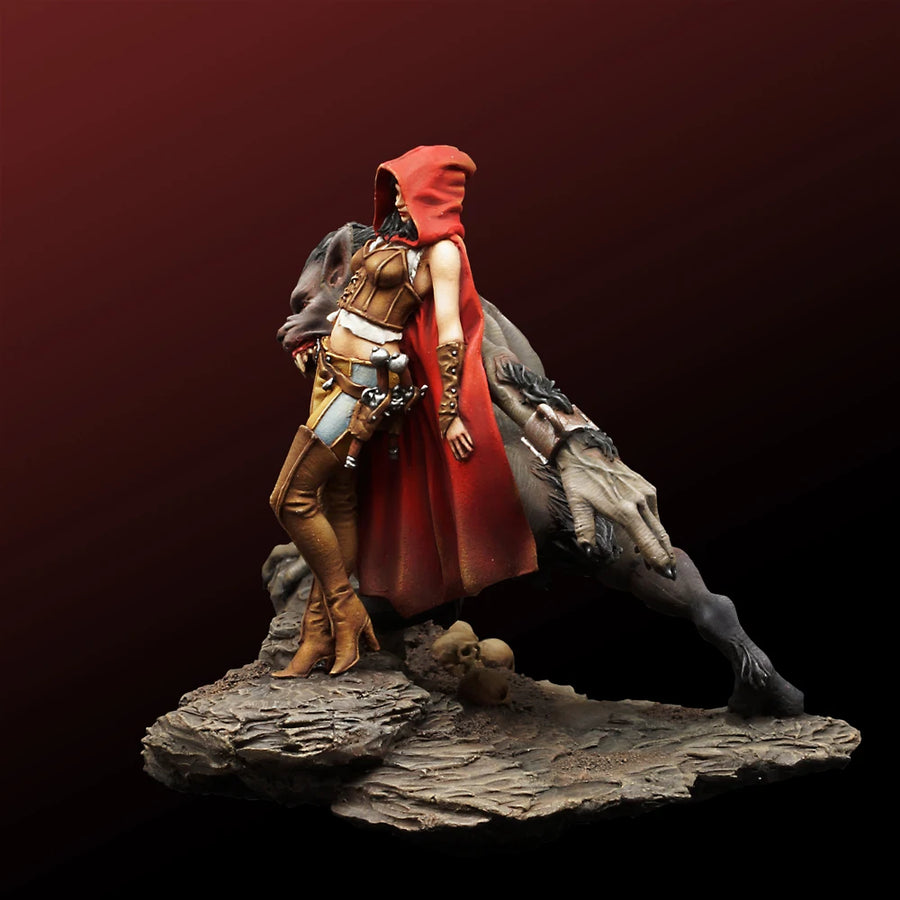 Werewolf Queen with Red Cloak 54mm Resin Figure Kit - 54mm resin model view 3