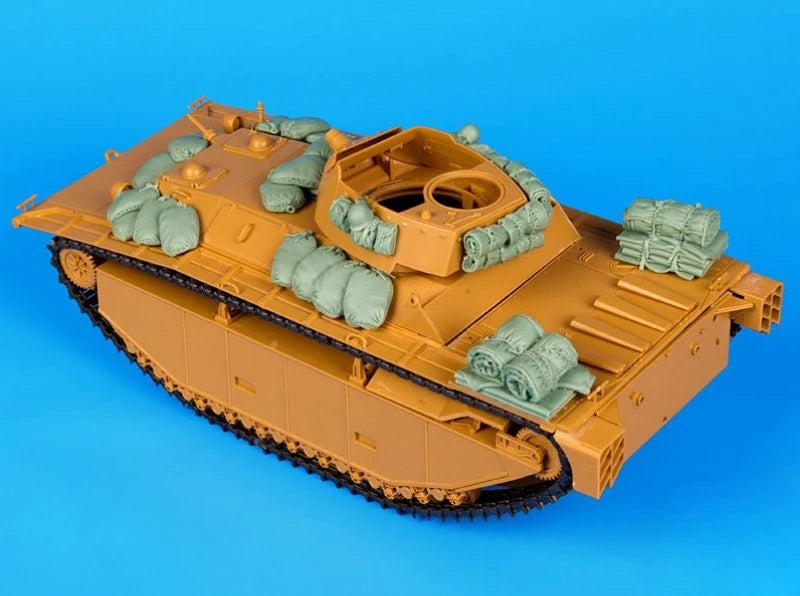WWII US LVT A4 Armored Vehicle Accessories 1/35 Resin Detail Set - 1/35 resin model view 2
