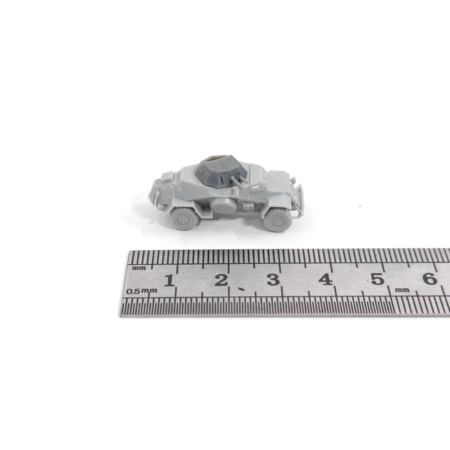 WWII German Sd.Kfz.222 Light Armored Car 1/144 Resin Model Kit - 1/144 resin model view 2