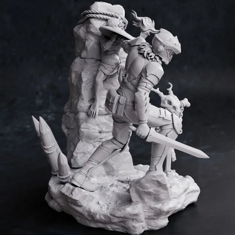 Fantasy Orc Warrior with Sword 1/24 Resin Figure Diorama - 1/24 resin model view 2