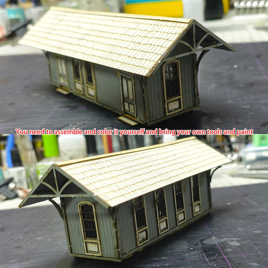 Victorian Railway Station Platform Building 1/87 Resin Model Kit - 1/87 resin model view 5