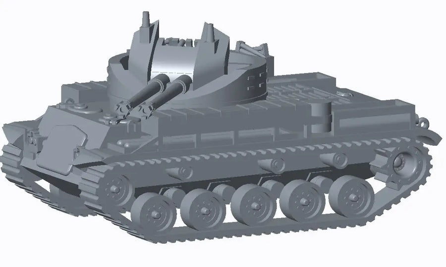 M42 Duster WWII US Self-Propelled Gun 1/144 Resin Model Kit - 1/144 resin model view 2