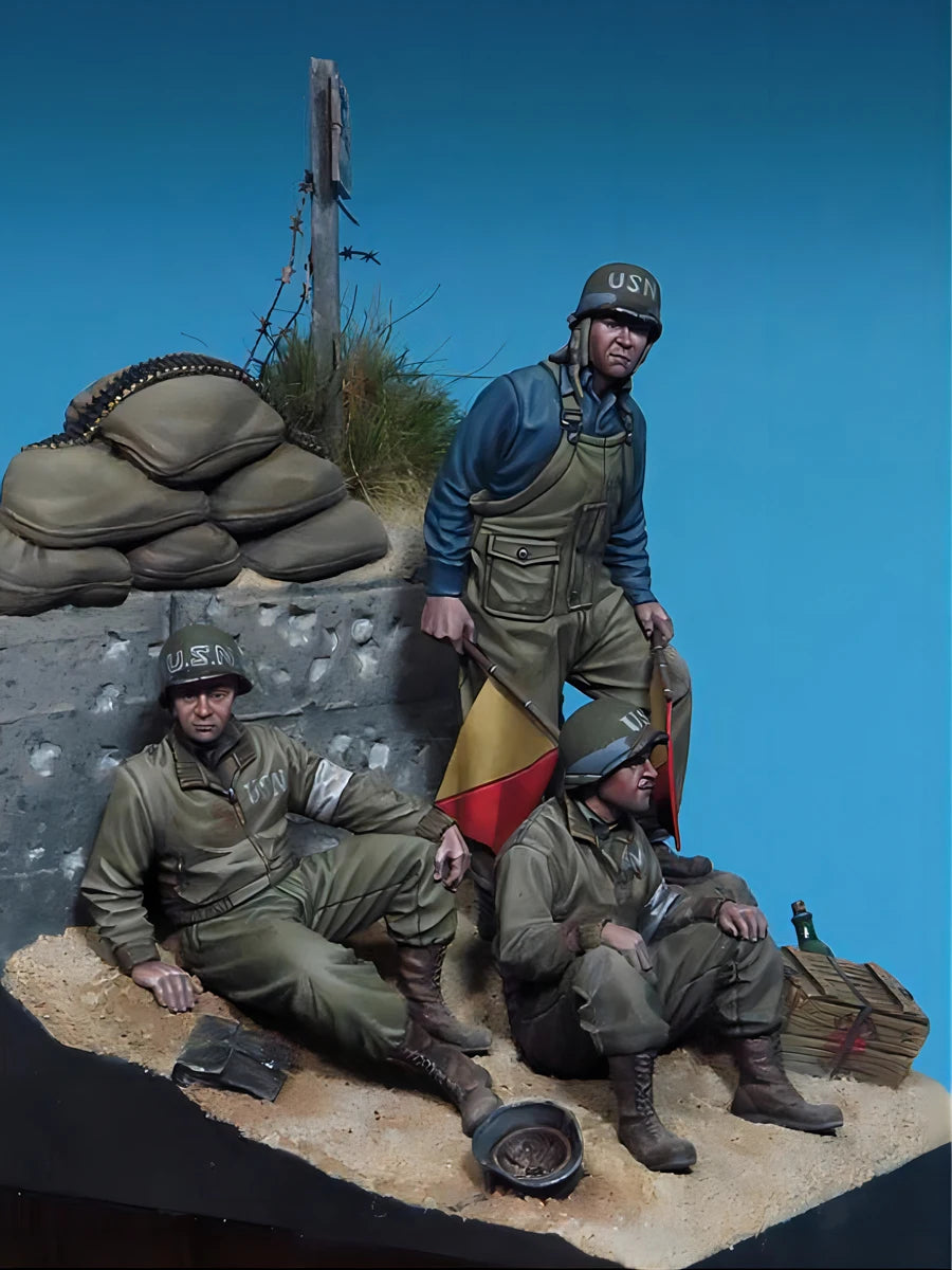 WWII American Soldiers Trench Diorama 1/35 Resin Figure Set - 1/35 resin model view 3