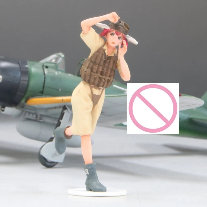 WWII Female Pilot with Cap 1/35 Resin Figure - 1/35 resin model view 2