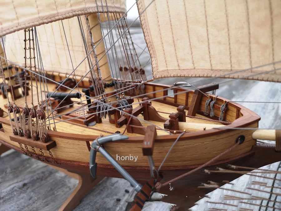 Halcon Wooden Sailing Ship 1/100 Scale Resin Model Kit - 1/100 resin model view 3
