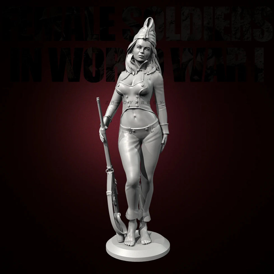 Egyptian Warrior Priestess with Spear | 38mm | Resin Figure Kit - 38mm resin model view 3
