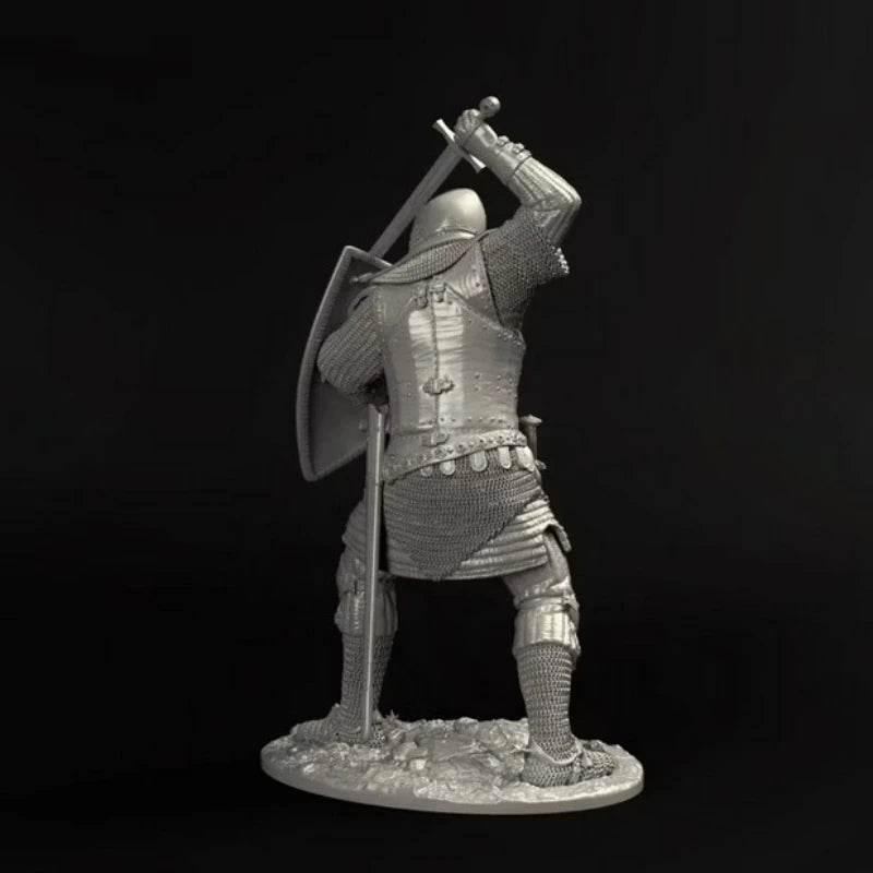 Medieval European Knight with Sword and Shield 1/24 Resin Figure - 1/24 resin model view 3