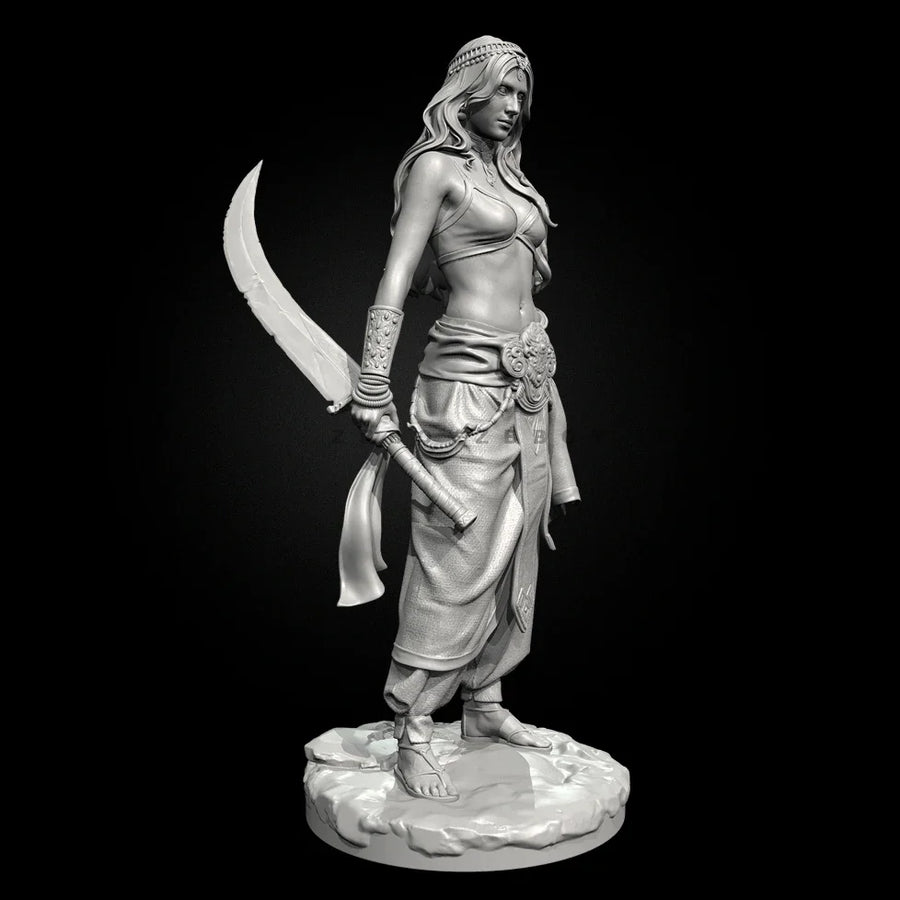 Desert Warrior Princess with Curved Sword 38mm Resin Figure - 38mm resin model view 4