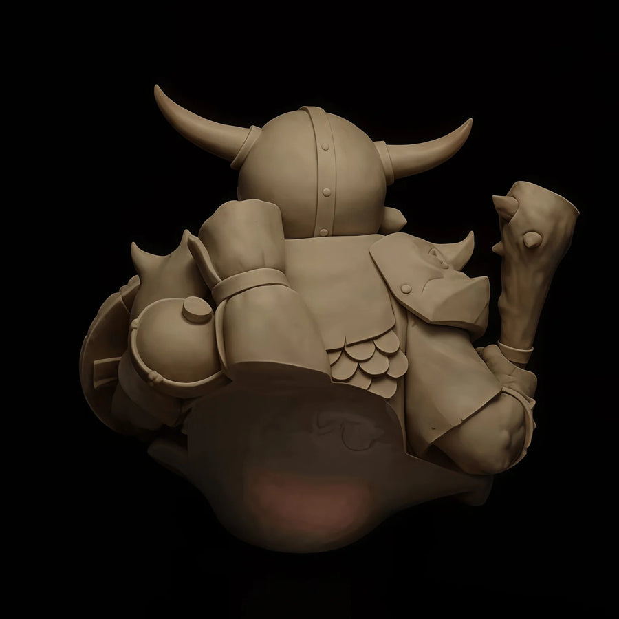 Wild Boar Warrior with Axe and Shield 1/12 Resin Figure Kit - 1/12 resin model view 3
