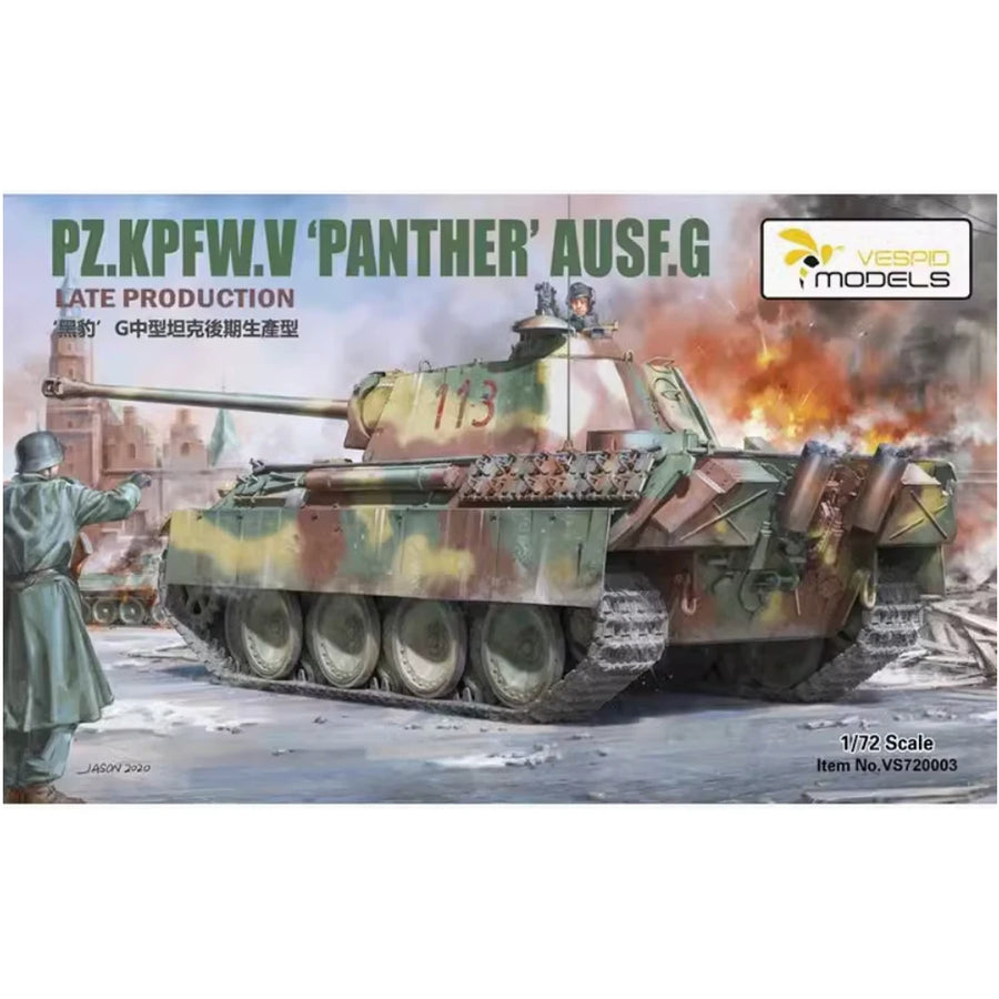 WWII German Panther Ausf.G Tank 1/72 Scale Resin Model Kit - 1/72 resin model view 2