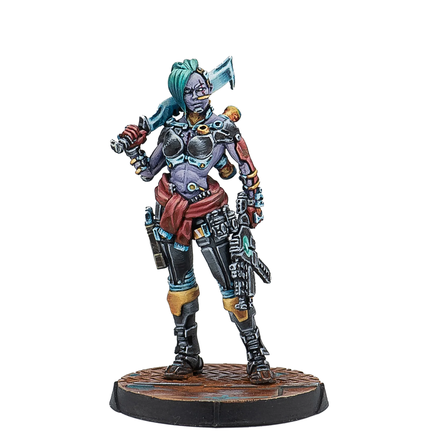 Cyberpunk Nomad Warriors Resin Figure Army Set with Bases - resin model view 4