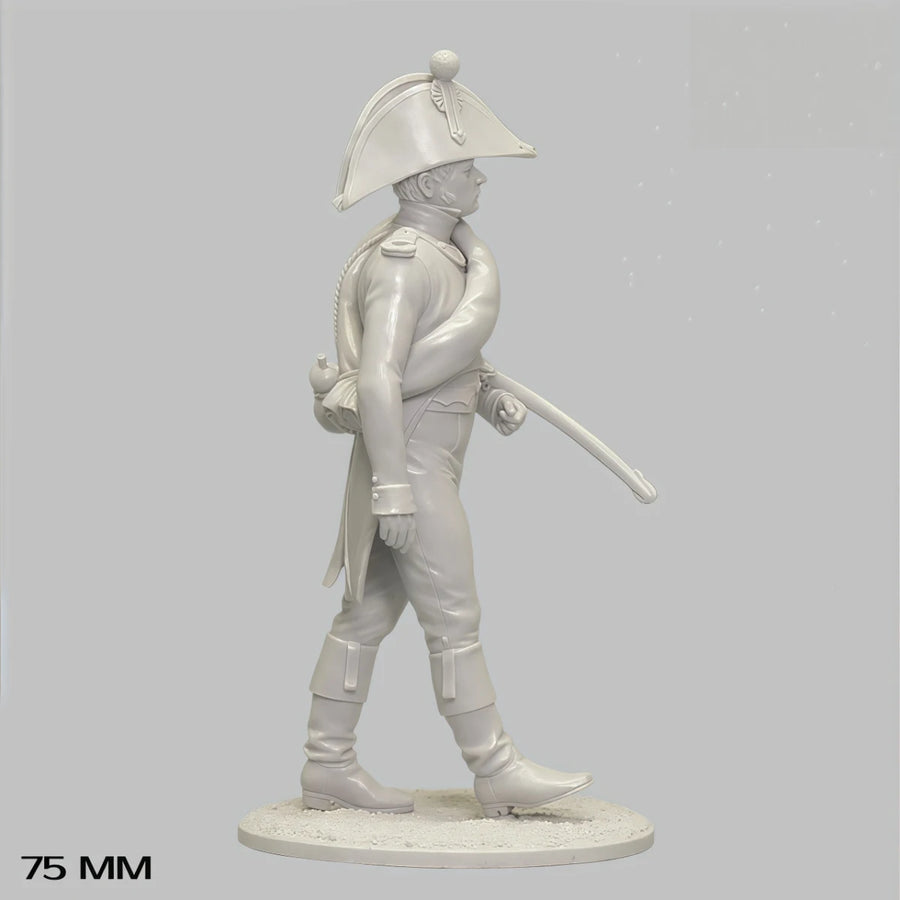 French Napoleonic Infantry Officer 75mm Resin Figure Kit - 75mm resin model view 4