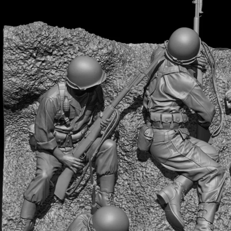 WWI Trench Assault Squad 1/35 Resin Figure Diorama Set - 1/35 resin model view 3