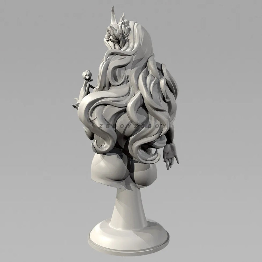 Fantasy Sorceress with Horns 75mm Resin Bust Figure - 75mm resin model view 2