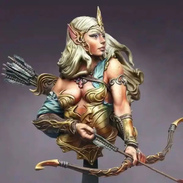 Elf Archer with Longbow 1/12 Resin Figure Kit - 1/12 resin model view 3