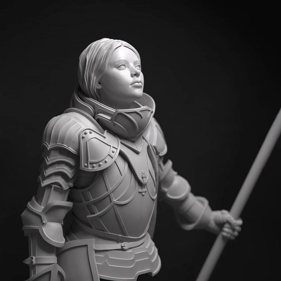Medieval Knight Joan of Arc 1/10 Resin Bust Kit - 1/10 resin model view 5