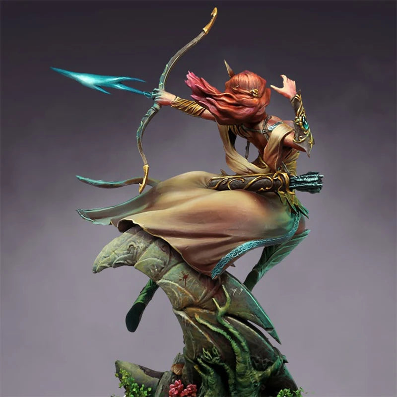 Fantasy Archer Warrior with Bow 1/24 Resin Figure Kit - 1/24 resin model view 4