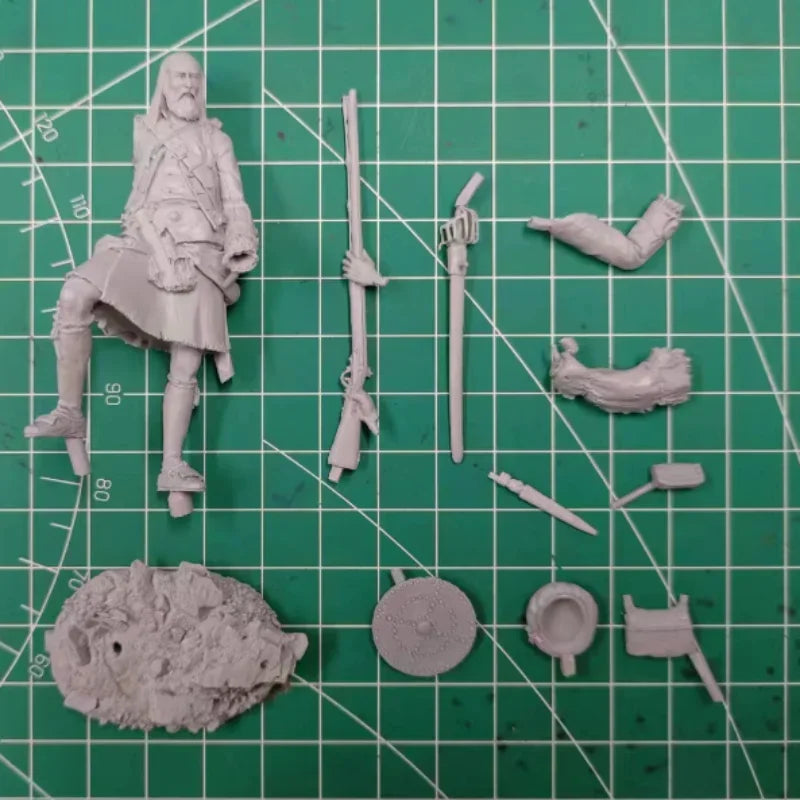 18th Century Scottish Highlander 1/24 Resin Figure Kit - 1/24 resin model view 2