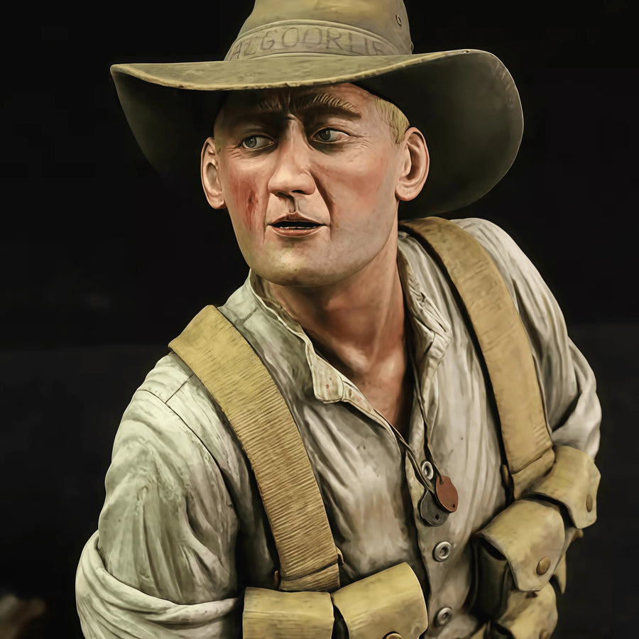 ANZAC Soldier Gallipoli 1915 1/9 Resin Bust Figure - 1/9 resin model view 2