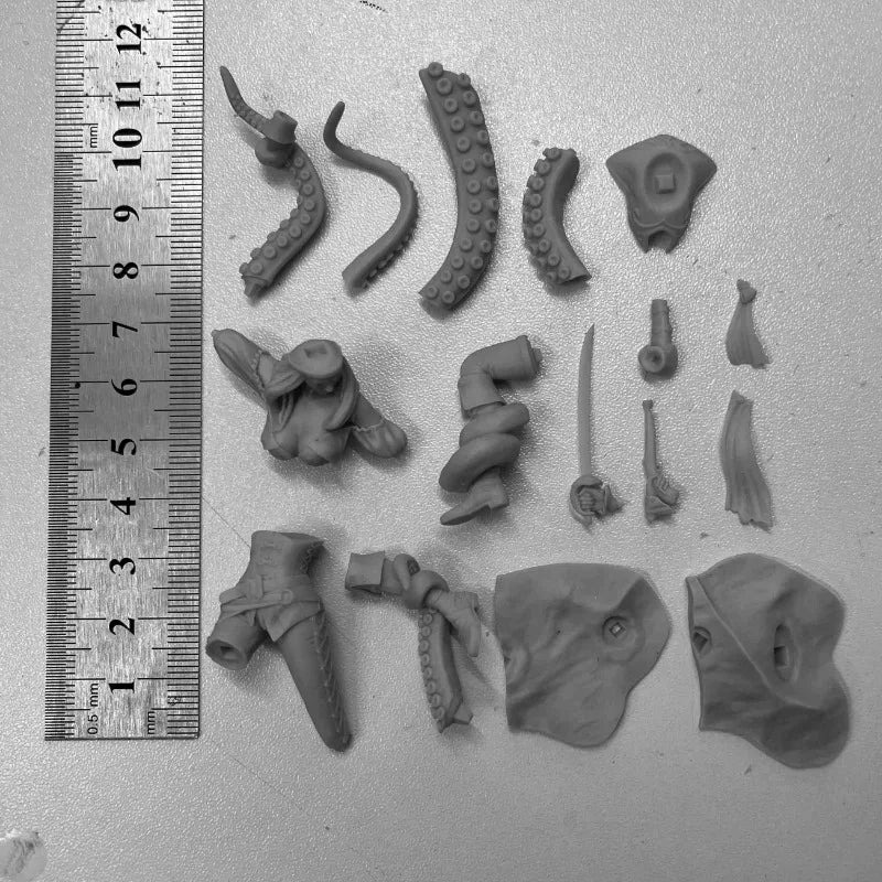 Fantasy Female Pirate with Dual Weapons 1/24 Resin Figure Kit - 1/24 resin model view 5