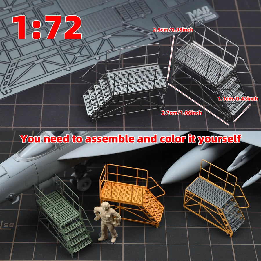 Aircraft Ground Crew Ladders Set 1:72 Resin Model Kit - 1/72 resin model view 3