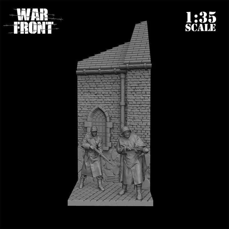 WWII Ardennes 1945 Tankbuster Soldiers 1/35 Resin Diorama Kit - 1/35 resin model view 6