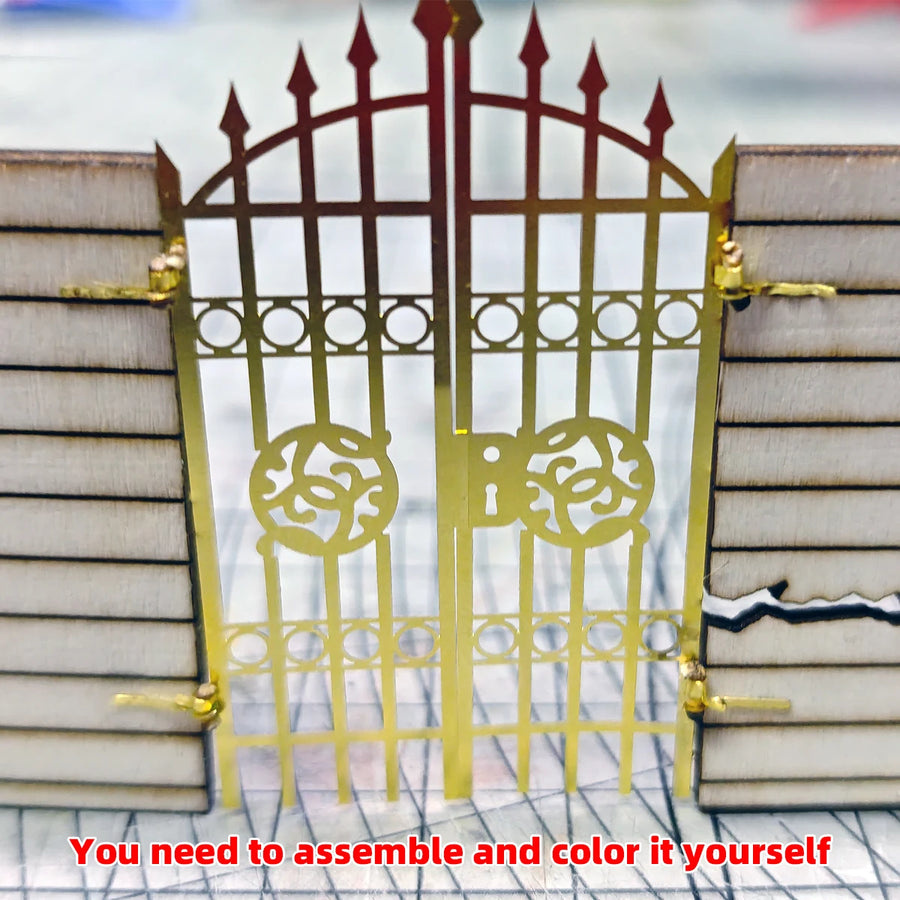 Ornamental Double Gate 1:35 Resin Architectural Diorama Accessory Kit - 1/35 resin model view 6