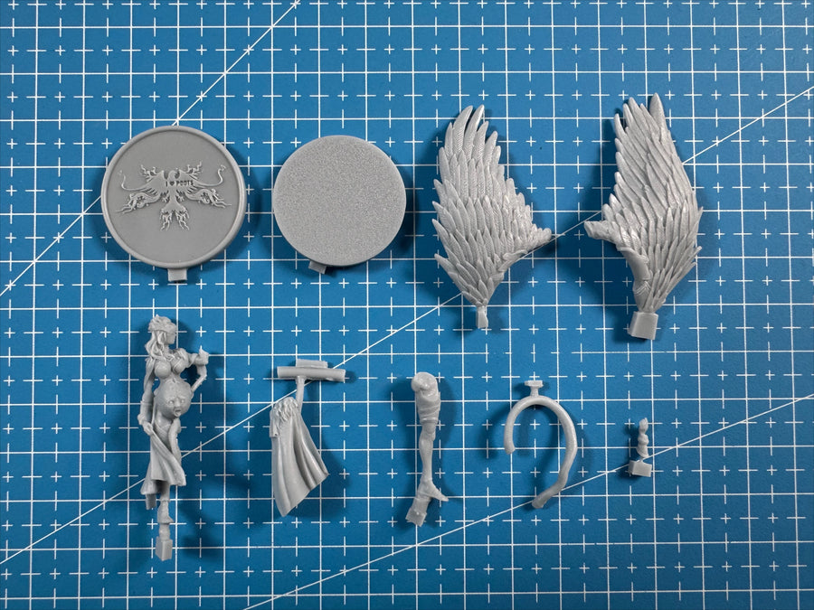 Winged Justice Angel 40mm Resin Figure - 40mm resin model view 3